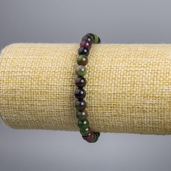 Bracelet Zoisite (unit) smooth bead, diameter 6+-mm, length 18cm stretch