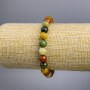 Bracelet "Jasper" multicoloured (per piece) smooth bead, diameter 8+-mm, length 18cm stretch