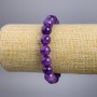 Bracelet 'Sugilite' (piece) smooth bead, diameter 10+-mm, length 18cm stretch