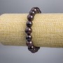 Bracelet with Garnet stones smooth beads, diameter 10-11+-mm, length 18cm stretch