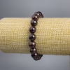 Garnet natural stone smooth bead bracelet, diameter 10mm±, length 18cm stretch