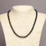 Necklace made of Sunstone Obsidian smooth bead, diameter 6mm±, length 45cm±
