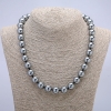 Terahertz Bead Necklace with Smooth Round Beads, 12mm Diameter, 45cm Length +