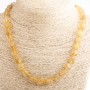 Hairy Quartz Necklace in Golden Quartz Beads, 21 cm long, bead diameter 0.9–1.1 cm
