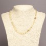 Rutilated Quartz Beads, cabochon finish, diameter 8×6mm ±, length 45cm ±