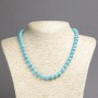 Necklace 'Turquoise' (customer-made) smooth beads, 8mm diameter, 45cm+ length