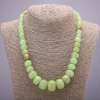Onyx Bead Necklace, smooth rondelle with graduated sizes, diameter 8x6-20x13mm, length 52cm