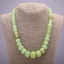 Onyx Bead Necklace, smooth rondelle with graduated sizes, diameter 8x6-20x13mm, length 52cm