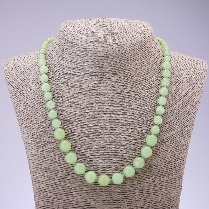 Onyx Bead Necklace, 6-10mm beads, 47cm length with knot necklace