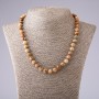 Jasper Landscape Faceted Bead Necklace, 8mm diameter, 48cm length