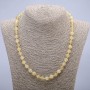 Citrine Bead Necklace, smooth round beads 8mm, length 45cm +