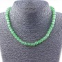 Cat's Eye bead sphere 8mm green, length 40cm