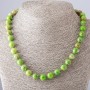 Variscite Necklace Light Green, 45cm length, 9-10mm diameter