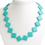 Turquoise Beads with Veins Diamond Shape 18x18mm, 45cm Length