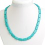Turquoise Beads with Veins Rectangle 10x15mm, length 48cm