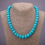 Turquoise Beads Smooth Rondelle, diameter 12×9(±)mm, length 45cm