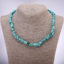 Necklace "Turquoise" (howlite) beads, faceted, diameter 8×10± mm, length 45 cm