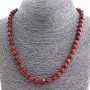 Necklace Aventurine (synthetic) "Gold Sand", ball 8mm, length 50cm+