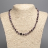Charoite Necklace, natural stone, tumbled, 8×7 mm, length 50 cm
