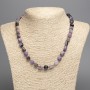 Charoite Beads Necklace, natural stone faceted beads, diameter 12×8mm, length 50cm