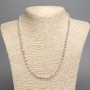 Kunzite Necklace, natural stone, faceted round bead, diameter 4.5+-mm, length 51cm+
