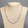 Kunzite Necklace Natural Stone Beads, Faceted, 10x11mm ±, length 51cm ±