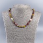 Mookaite Jasper Beaded Necklace, faceted 7×8mm, length 48cm