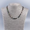 Tourmaline Necklace with Faceted Cube Beads, 5 mm diameter, 48 cm length