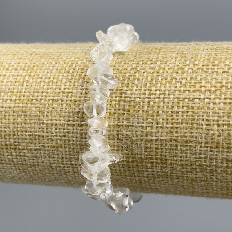 Bracelet Mountain Crystal shard, diameter 6-8mm+-, length 18cm+-