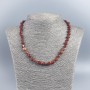 Natural Stone Neckalce Red Jasper Rolled Bead, diameter 79mm+-, length 48cm+-