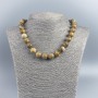 Landscape Jasper Beads Smooth Round 12mm Ø, Necklace 48cm+/-