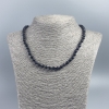 Necklace of stone (synthetic) Blue aventurine sand smooth bead, diameter 6mm±, length 48cm±