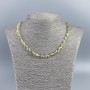 Citron Bead Necklace with Briolette, 7x10 mm stones, length 50 cm