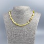 Citrine Stone Necklace Opaque Faceted, 7x10 mm, length 50 cm