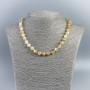 Citron Bead Necklace, Smooth Round Beads, diameter 8.5mm, length 48cm