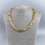 Necklace of natural gemstone—Faceted Citrine bead, 9-10 mm diameter, length 48 cm