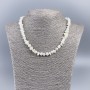Necklace of Natural Mother-of-Pearl (Tinted) White Chip, Diameter 8-10mm+-, Length 50cm+