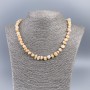 Necklace of Natural Mother-of-Pearl (Tinted) Carrot Chip, Diameter 8mm+-, Length 50cm+