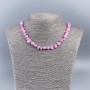 Necklace of Natural Mother-of-Pearl (Tinted) Lilac Chip Beads, Diameter 8mm+/-, Length 50cm+
