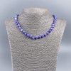 Necklace, Natural Mother-of-Pearl (Tinted) Lavender Round Tumbled Beads, Diameter 8mm+/-, Length 48cm+