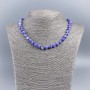 Necklace, Natural Mother-of-Pearl (Tinted) Lavender Round Tumbled Beads, Diameter 8mm+/-, Length 48cm+