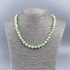 Necklace, Natural Mother-of-Pearl (Tinted) Mint Round Tumbled Beads, Diameter 8mm+/-, Length 48cm+