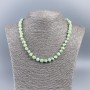 Necklace, Natural Mother-of-Pearl (Tinted) Mint Round Tumbled Beads, Diameter 8mm+/-, Length 48cm+