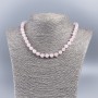 Necklace made of natural stone - Rose quartz, faceted bead, diameter 8mm, length 50cm