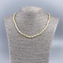 Natural Beige Mother-of-P Pearl Bead Necklace Cylindrical, diameter 4x8mm, length 50cm