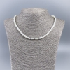 Necklace of natural white mother-of-pearl—cylindrical, 5×10 mm, length 50 cm