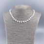 Necklace made of natural white mother-of-pearl, crosses, diameter 8×8×3 mm, length 50 cm
