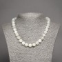 Adularia Natural Stone Bead Necklace, smooth round beads, 10 mm diameter, length 45 cm
