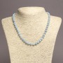Aquamarine Beads Smooth Ball 6mm Diameter ±, Length 45cm±