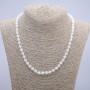 Adularia Natural Stone Necklace, Smooth Round Beads, 8mm Diameter, 45cm Length +